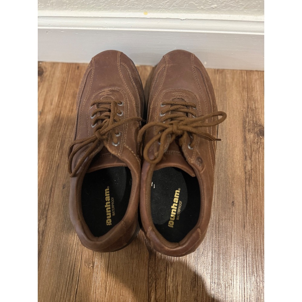 Dunham Mens Brown Leather Waterproof Shoes Rollbar Walking Comfort Oxford 13 2E